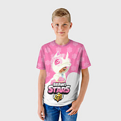 Футболка детская Brawl stars Unicorn, цвет: 3D-принт — фото 2