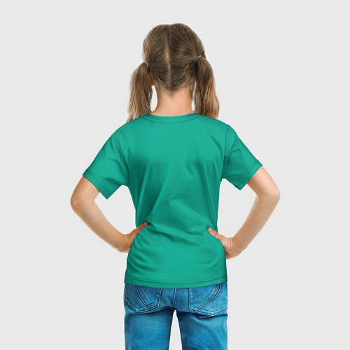 Детская футболка Зеленый / 3D-принт – фото 6