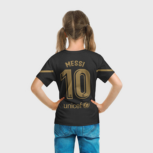 Детская футболка Messi away 20-21 / 3D-принт – фото 6