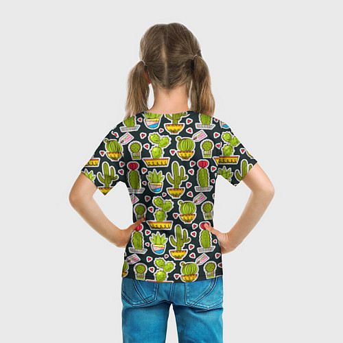 Детская футболка Кактусы / 3D-принт – фото 6