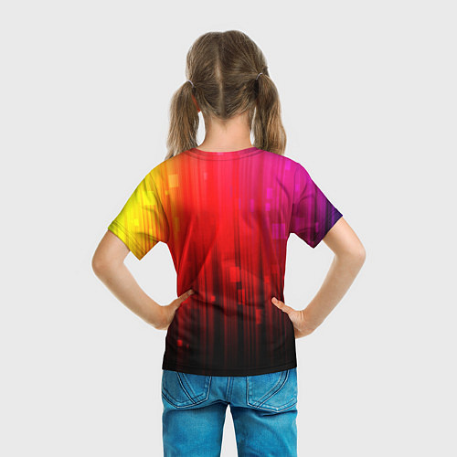 Детская футболка АБСТРАКТНЫЕ КРАСКИ / 3D-принт – фото 6