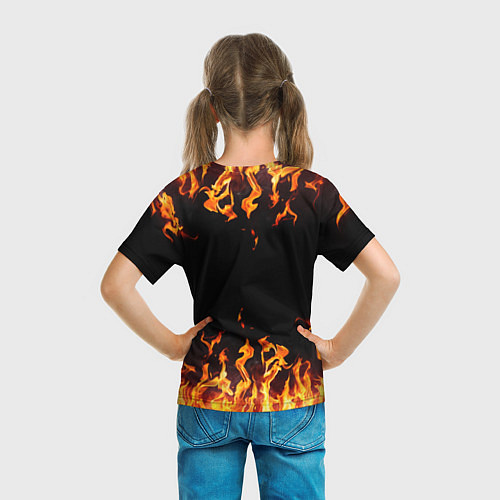 Детская футболка FIRE ОГОНЬ / 3D-принт – фото 6