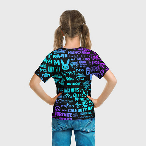 Детская футболка ЛОГОТИПЫ ИГР / 3D-принт – фото 6