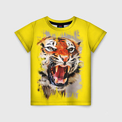Футболка детская Оскал тигра, цвет: 3D-принт