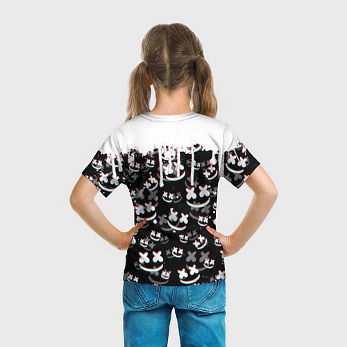 Детская футболка MARSHMELLO GLITCH / 3D-принт – фото 6
