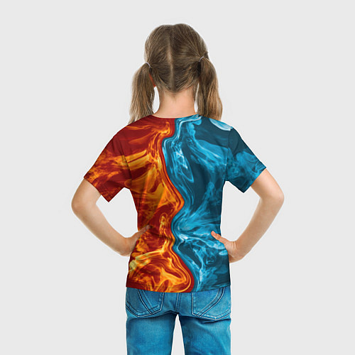 Детская футболка Valorant Огонь и вода / 3D-принт – фото 6