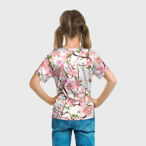 Детская футболка Сакура Sakura / 3D-принт – фото 6