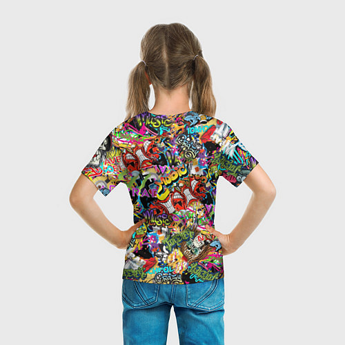 Детская футболка Граффити Крейзи мьюзик / 3D-принт – фото 6
