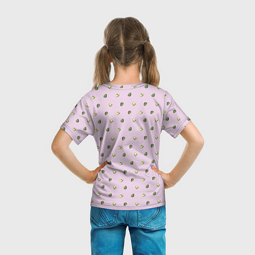 Детская футболка Авокадо Кот / 3D-принт – фото 6