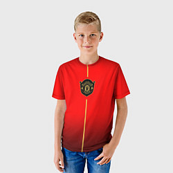 Футболка детская Манчестер Юнайтед лого 2020, цвет: 3D-принт — фото 2