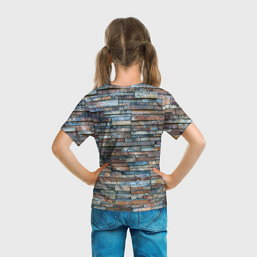 Детская футболка СТЕНА КИРПИЧ / 3D-принт – фото 6