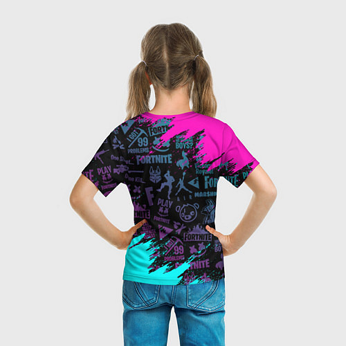 Детская футболка FORTNITE x MARSHMELLO / 3D-принт – фото 6