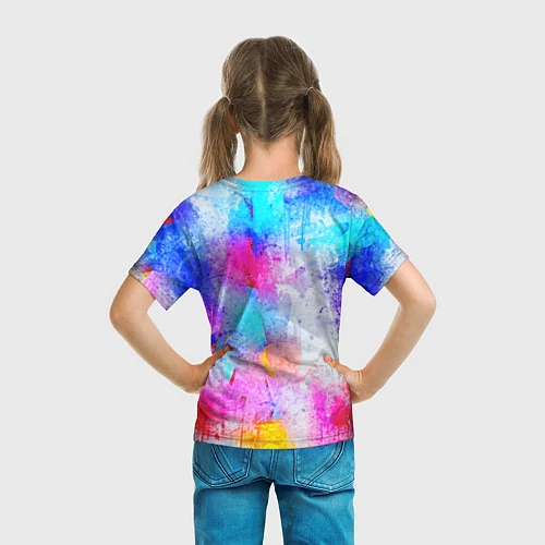 Детская футболка НЕОНОВЫЕ ПОТЕРТОСТИ / 3D-принт – фото 6