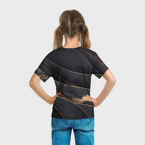 Детская футболка Black gold / 3D-принт – фото 6