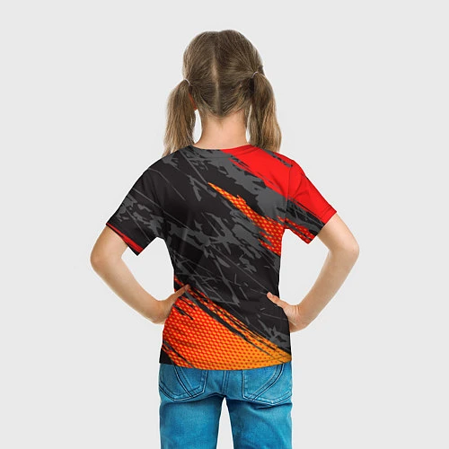 Детская футболка Форма для мотокросса FOX / 3D-принт – фото 6