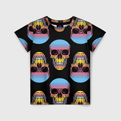 Футболка детская Neon skull!, цвет: 3D-принт