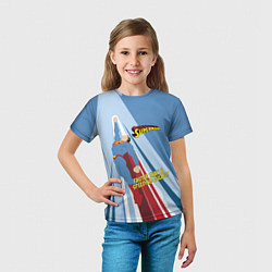 Футболка детская Faster than a speeding bullet!, цвет: 3D-принт — фото 2