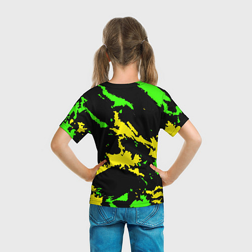 Детская футболка Желто-зеленый / 3D-принт – фото 6