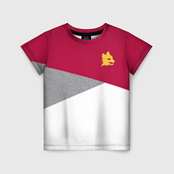 Футболка детская AS Roma Red Design 2122, цвет: 3D-принт