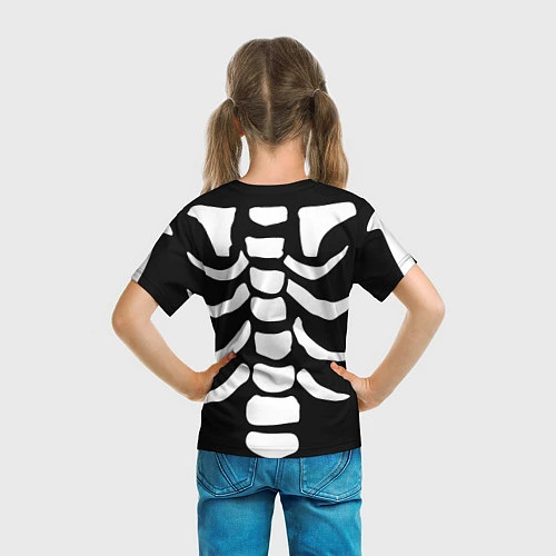Детская футболка СКЕЛЕТ / 3D-принт – фото 6
