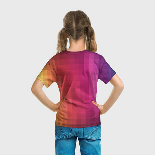Детская футболка Геометрия неоновая / 3D-принт – фото 6