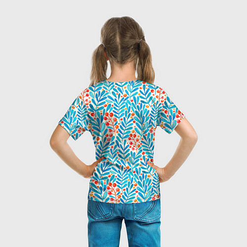 Детская футболка Ветки и ягоды / 3D-принт – фото 6