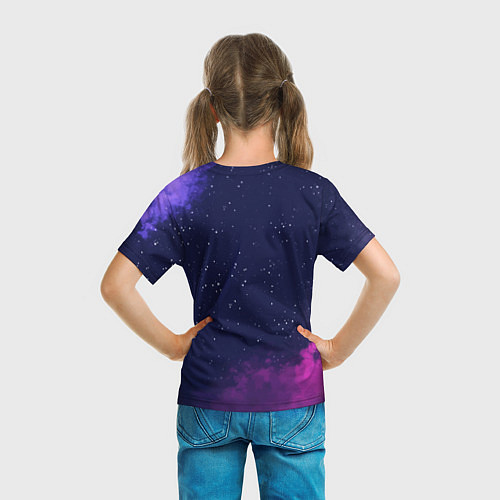 Детская футболка Ламы фортнайт в космосе / 3D-принт – фото 6