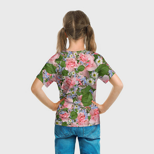 Детская футболка Цветы / 3D-принт – фото 6