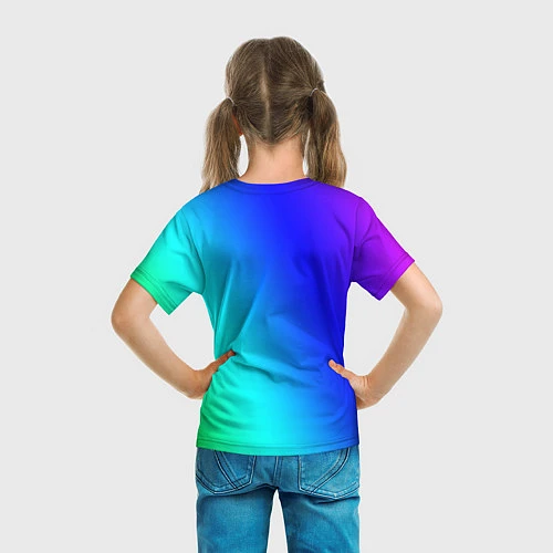Детская футболка Радужный человек / 3D-принт – фото 6