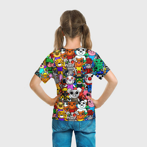 Детская футболка ROBLOX PIGGY / 3D-принт – фото 6