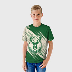 Футболка детская Милуоки Бакс, цвет: 3D-принт — фото 2