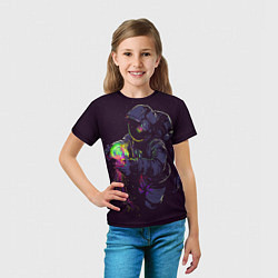 Футболка детская Медуза и космонавт, цвет: 3D-принт — фото 2
