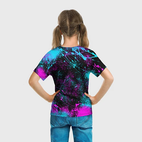 Детская футболка NEON AMONG US / 3D-принт – фото 6
