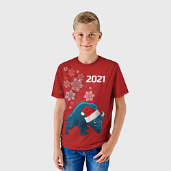 Футболка детская Бык 2021, цвет: 3D-принт — фото 2