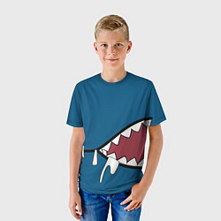 Футболка детская Акула gawr gura, цвет: 3D-принт — фото 2