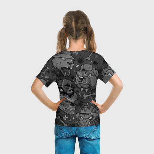 Детская футболка CRAZY ANIMALS / 3D-принт – фото 6