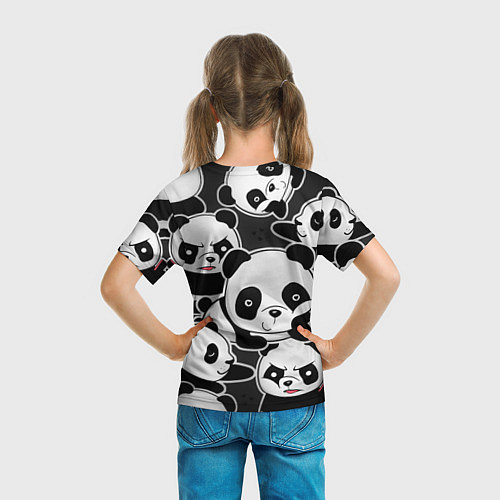 Детская футболка Смешные панды / 3D-принт – фото 6