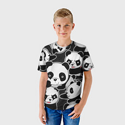Футболка детская Смешные панды, цвет: 3D-принт — фото 2
