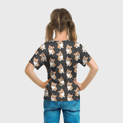 Детская футболка Корги малыши / 3D-принт – фото 6