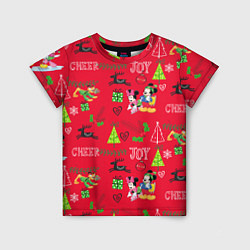 Футболка детская Mickey & Minnie pattern, цвет: 3D-принт