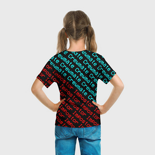 Детская футболка AMONG US - CrewmateImpostor / 3D-принт – фото 6