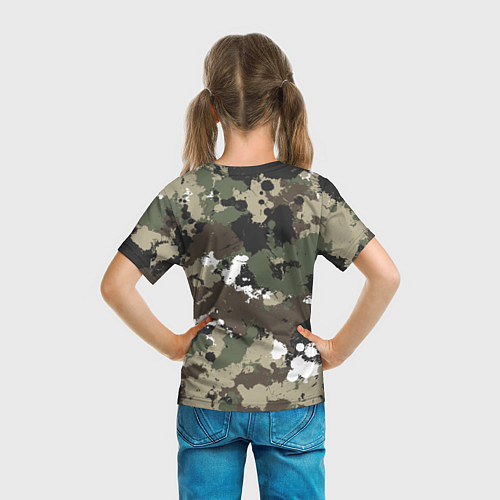 Детская футболка Камуфляж с кляксами / 3D-принт – фото 6