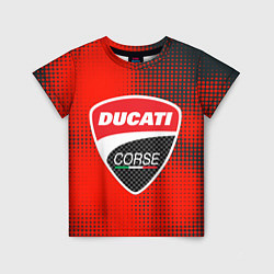 Футболка детская Ducati Corse logo, цвет: 3D-принт