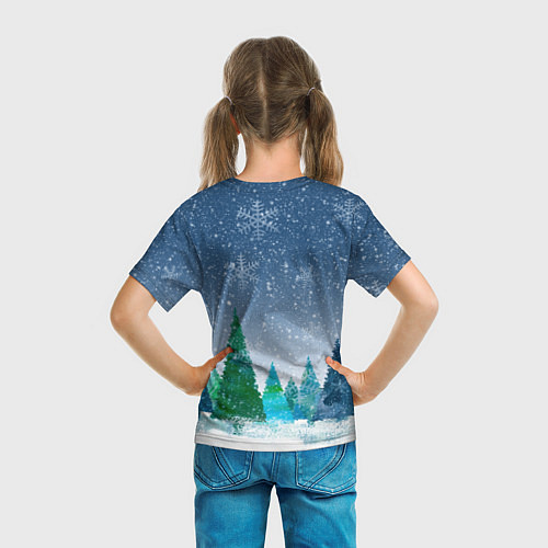 Детская футболка Снежинки в лесу / 3D-принт – фото 6
