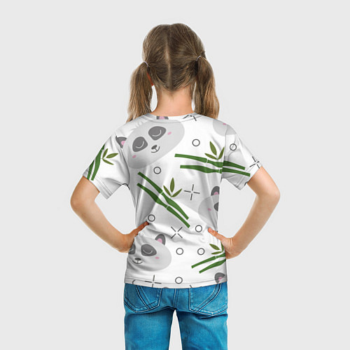 Детская футболка Панда с бамбуком / 3D-принт – фото 6
