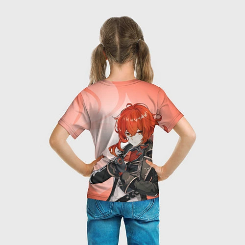 Детская футболка GENSHIN IMPACT, ДИЛЮК / 3D-принт – фото 6