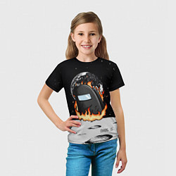 Футболка детская Among Us fire, цвет: 3D-принт — фото 2