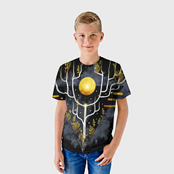 Футболка детская Графит и золото: дерево жизни, цвет: 3D-принт — фото 2