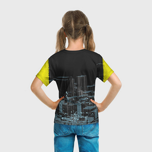 Детская футболка Город CYBERPUNK 2077 / 3D-принт – фото 6