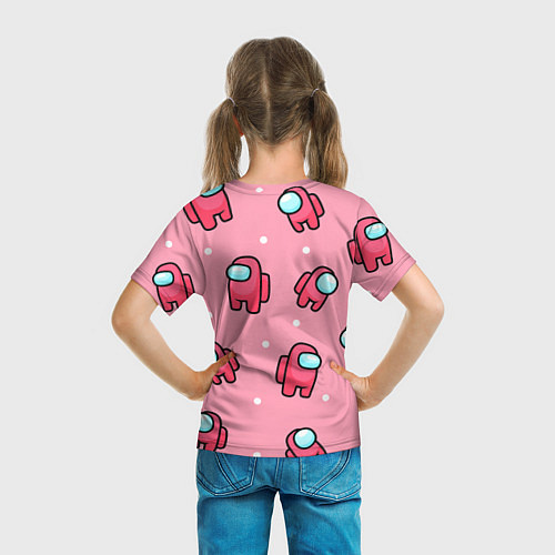 Детская футболка Among Us - Розовый цвет / 3D-принт – фото 6